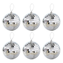 24pcs Silver Disco Mirror Ball for Party Decoration Christmas Tree Wedding Birthday Party Decorations 4cm