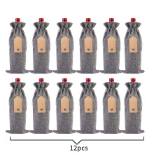 Soldes TUOBARR pour la Saint-Valentin 2024 ! Ensemble de sacs à vin en lin, étiquette en lin et sac d'emballage pour vin rouge.