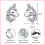 Cercei SIISLL Unicorn Turmaline, Argint Opal, Pachet de 2 4