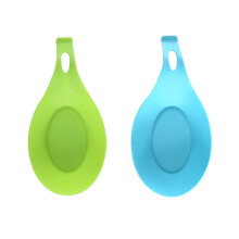 2 Pcs Flatware Kitchen Utensil Holder Silicone Spoon Rest Utensils Storage Rack Spoon Mat