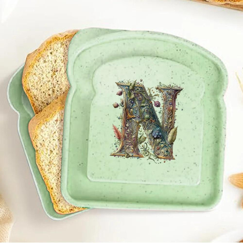 DEKAXID Customizable Toast Keeper With Lid - Fresh Bread Storage Box 26 Letters Available