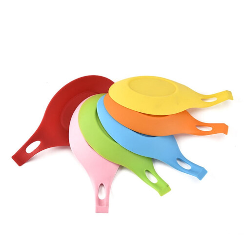 2 Pcs Flatware Kitchen Utensil Holder Silicone Spoon Rest Utensils Storage Rack Spoon Mat 2
