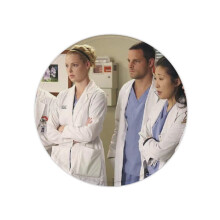Grey's Anatomy egérpad, piszkos, csúszásgátló csuklópárna, kerek számítógépasztal-pad