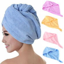 Happy Date 4-teiliges Haarhandtuch-Set für Damen, schnelltrocknendes, weiches Mikrofaser-Haartrockenhandtuch, Turban für lockiges, dickes und