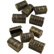 NAMZI Mini Pirate Treasure Chests, 10 kpl Vintage Pirate Korurasia Pelit Lelusetti Lapsille Leikkiä Muisto Juhlatarvikkeet Sisustus Kauppa