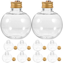 Eease10pcs Christmas Booze Balls Bulbs Water Bottle Ornaments150ml Golden
