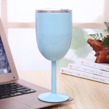 Lyxigt 28 cl rostfritt stålvinglas - Dubbelväggigt vakuumisolerat tumbler med fot, perfekt för hemmet, baren, utomhusevenemang