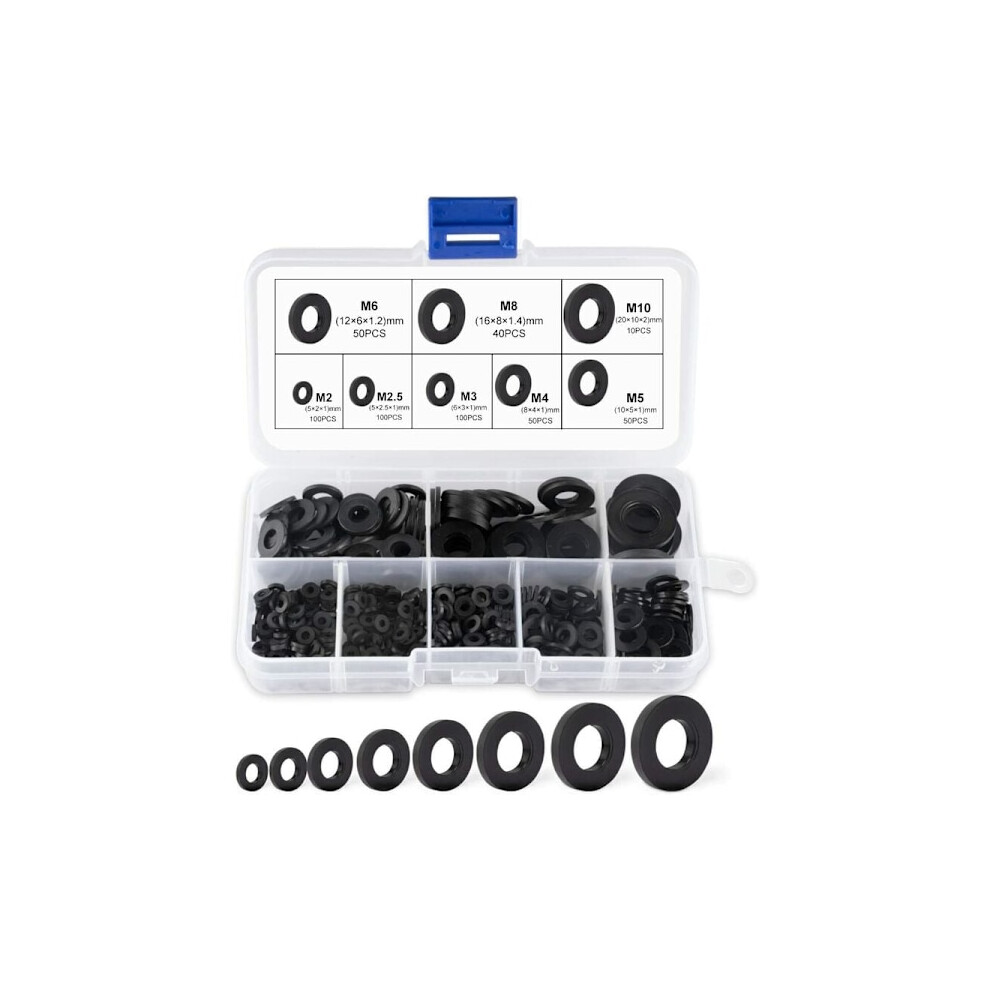 Black Rubber Washer Mechanical Washer Classification Washer M2 M2.5 M3 M4 M5 M6 M8 M10 Mechanical Washer 500 Pieces 9395123434919