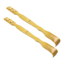 Conjunto de 2 coçadores de costas ZTGD, resistentes ao desgaste, para alívio da coceira, compactos e de madeira de bambu, massageadores corporais