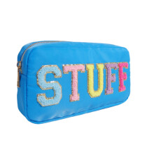 Waterdichte make-uptas van nylon (blauw)