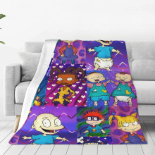 Couverture Rugrats en flanelle douce et chaude pour chambre, salon, dortoir, toutes saisons