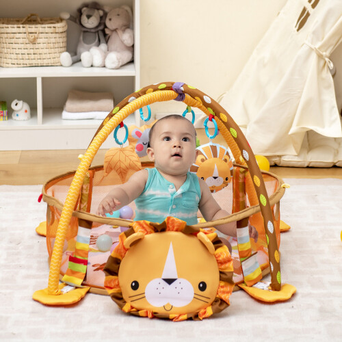 Κέντρο Παιχνιδιού 4 σε 1 για Μωρά - Γυμναστήριο Παιχνιδιού με Μαλακή Επένδυση και 2