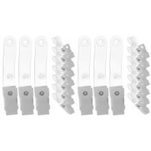 200 stk. ID-kortholderklips Shooties-etiketter, hvit PVC