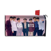 BTS personalizovaný kryt poštovní schránky z obou stran, přizpůsobený, balení poštovní schránky, zahradní a venkovní dekorace poštovní