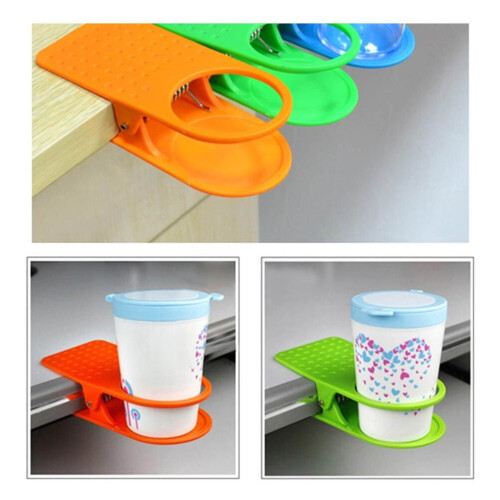 Suporte de mesa criativo com clipe para copos e mesa Eease2pcs (cor aleatória) 2