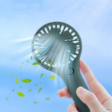 Txmfgh Portable Mini Handheld Fan with USB Rechargeable Battery, 3 Speeds, and Cool Lighting Effects for Girls Outdoor (Green, Pink, White)