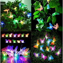 2PCS LED String Light 20 LEDs Fairy Butterfly Lights Christmas Outdoor Lighting