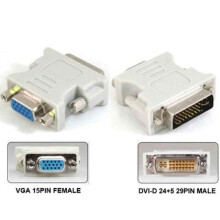 DVI DVI-I Male 24+5 Pin to VGA Female Video Converter Adapter M/F LCD HDTV HQ(4Pack)