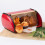 Bread Box for Kitchen Countertop, Bread Storage Container, Metal Bread Bin, Farmhouse Bread Keeper, Corner Bread Box, Red 5