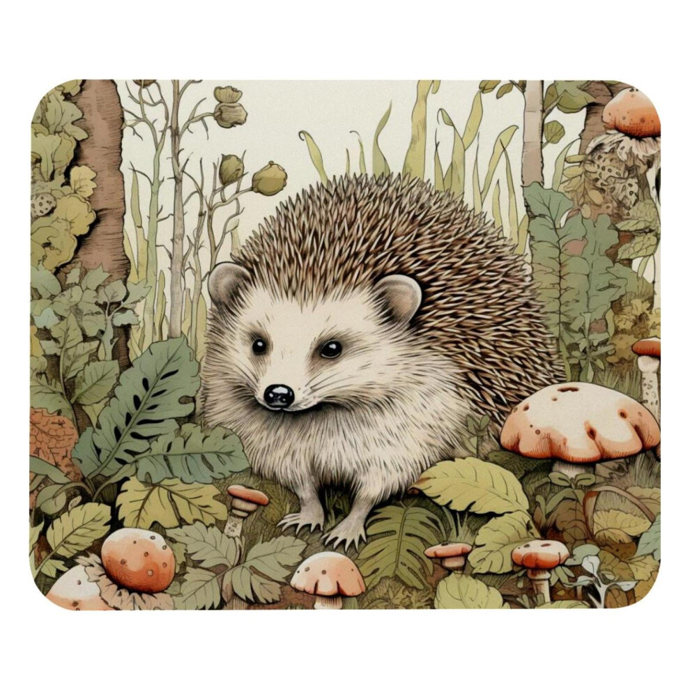 Premium Cute Hedgehog Pattern Mouse Pad - Comfortable Surface For Control & Accuracy - Compatible With All Computer Mice 9395123635644