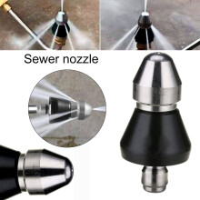 Buse haute pression en acier inoxydable Hariumiu, raccord rapide 1/4" compatible avec nettoyeur haute pression, déboucheur de canalisations et tuyau