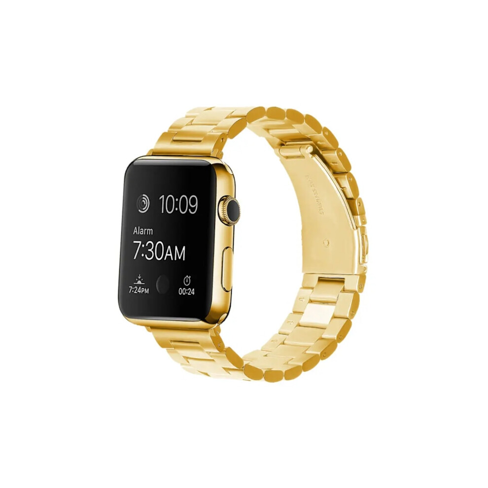 Exclusive Stainless Steel Metal Bracelet - For Compatible With Apple Watchwith Apple Watch 38Mm/40Mm/41Mm - Gold 9395123736600
