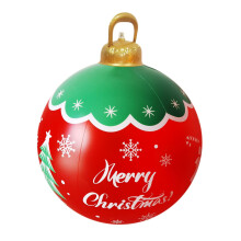 Décoration de Noël gonflable d'extérieur Lmueinov60CM, boule géante gonflable avec lampe, décoration pour sapin de Noël, cadeaux, compatible