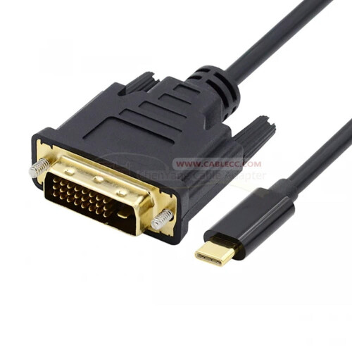 ΓΙΑ USB3.1Τύπος C Πηγή USB-C σε DVI1080P60hz Οθόνες Αρσενικό Καλώδιο Οθόνης για Laptop1.8m