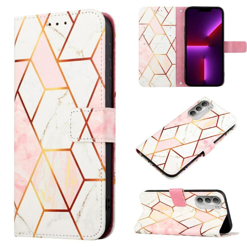 Case For Motorola Moto G71 5G Marble Pattern Pu Leather Wallet Kickstand 9395123739748