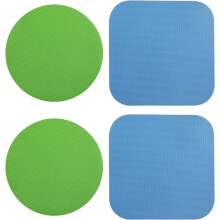 Changmaius 4pcs Jar Opener Gripper Pads, Rubber Jar Grippers Multi-function Jar Opener for Seniors with Weak Hands Coasters (Blue, Purple)