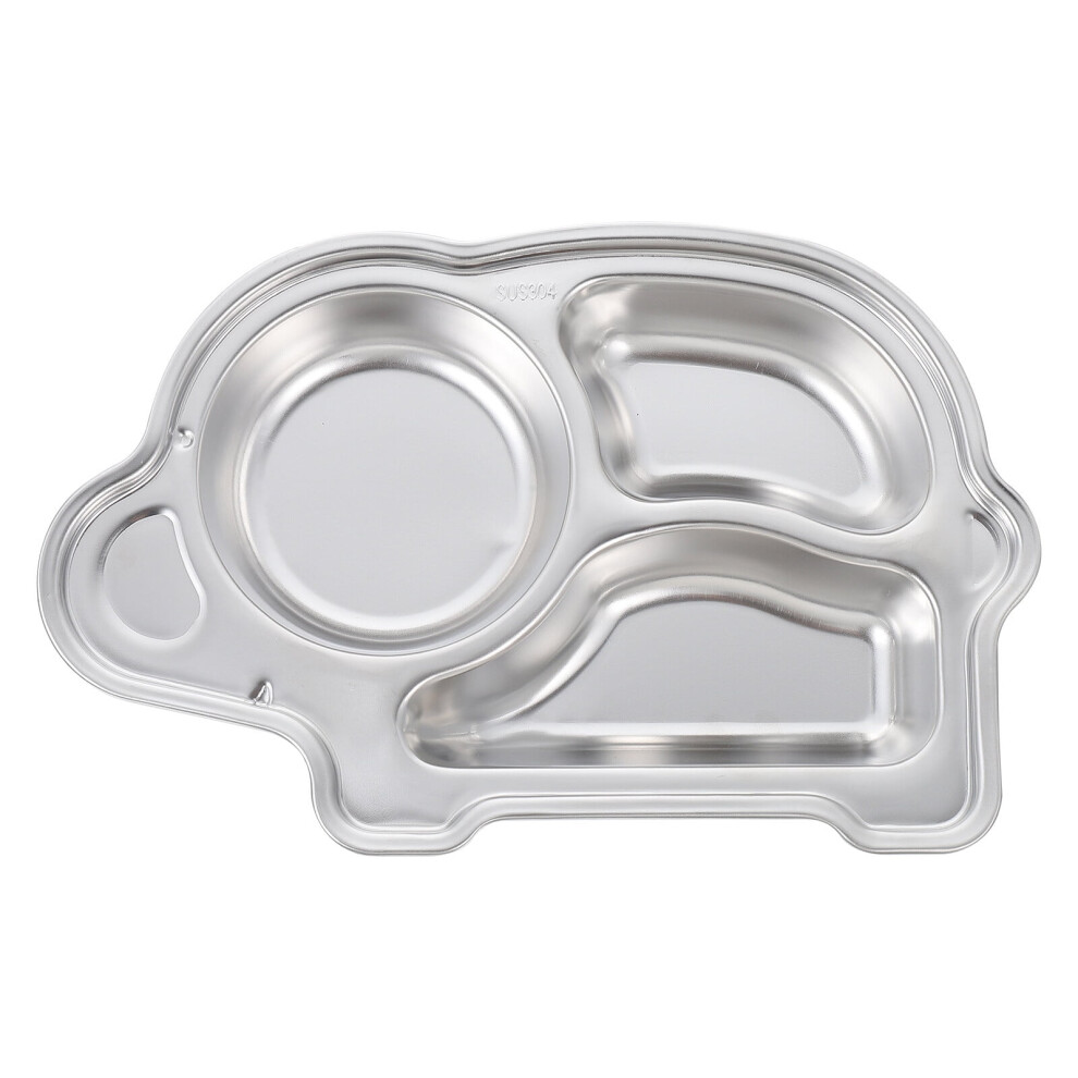 Cartoon Food Divided Plate School Stainless Steel Food Serving Tray for Kids