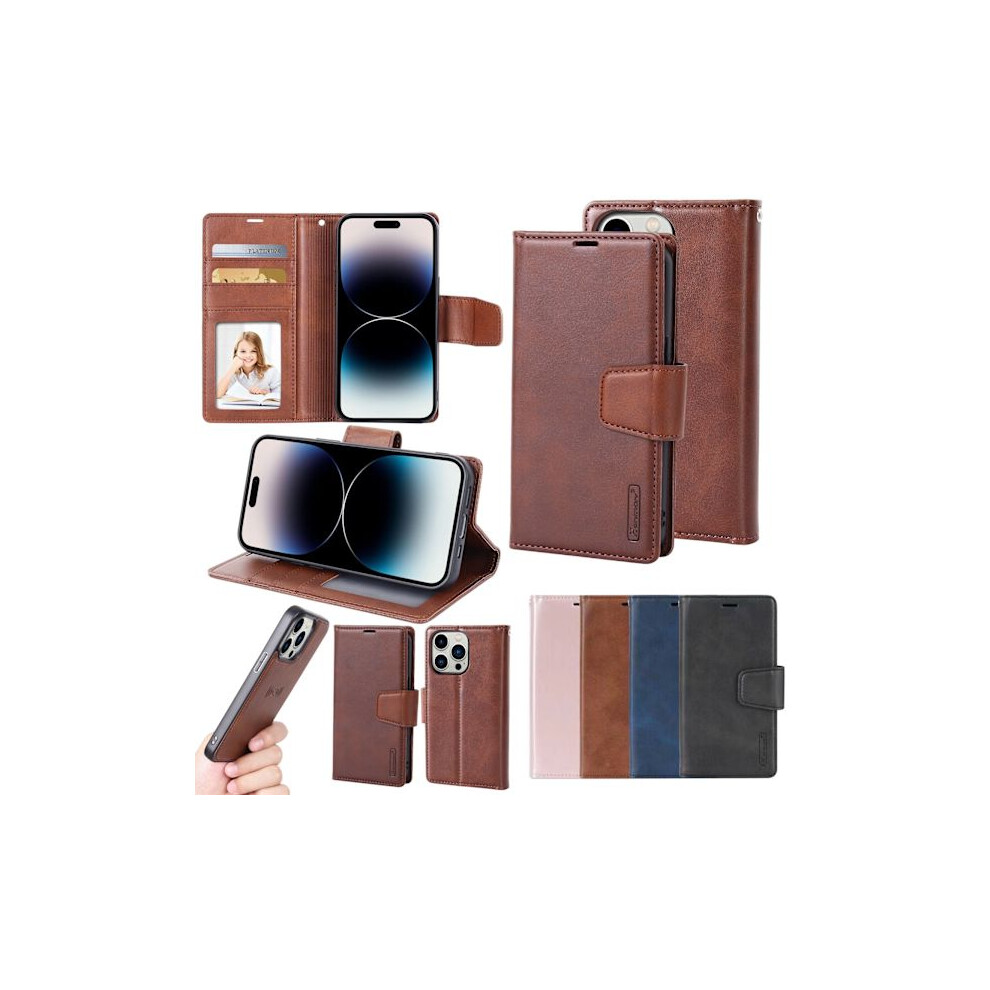 Stylish 2-1 Wallet Case Compatible With Iphone 15 Pro Brown 9395123739908