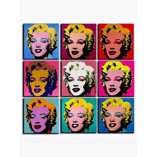 MARILYN ABSTRACT: Εκτύπωση Art Deco Pop Art Μοντέρνα Τέχνη Διακόσμηση Χωρίς Πλαίσιο