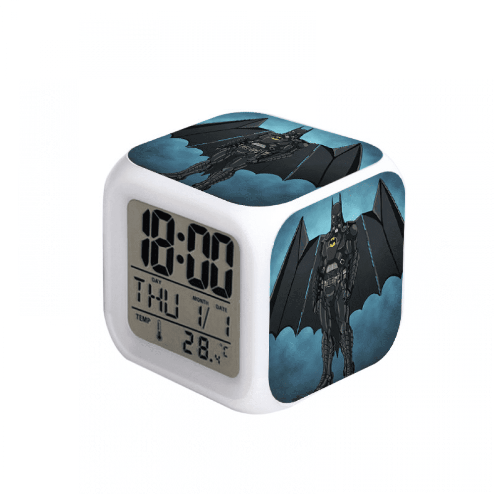 Hanntaoo Digital Alarm Clock For Kids, Marvel Superheroes Led Clock With Thermometer, Night - Gift For Boys Girls Light
