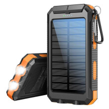 10000mAh Solar Power Bank Dual USB Output Port Power Bank
