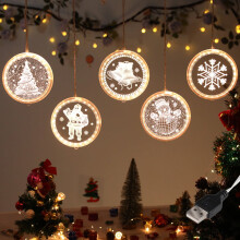 LED String Lights Christmas Decor Set, Green Curtain Lights, Compatible with Indoor Outdoor Holiday Decor, Room & Party Lighting
