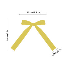 Cailmei 12Pc Velvet Christmas Tree Bow Decoration Wreath Bow Decoration Yellow Free Size