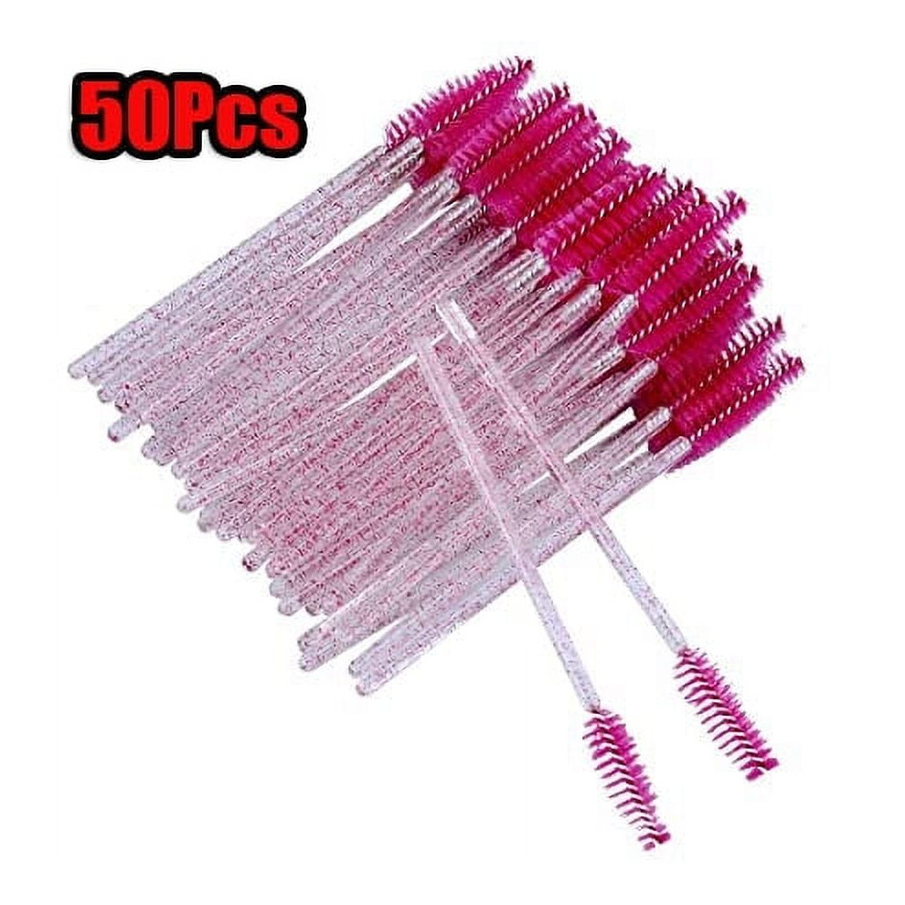 Dicasser 50 Pcs Disposable Mascara Wand Eyelash Brush for EyeLash Extension Supplies