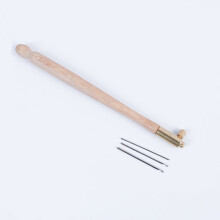 Crochet Hook Set with 3 Needles, Beading Hoop & Sewing Tools for DIY Craft, Embroidery, French Crochet – Compatible with yarn and thread projects