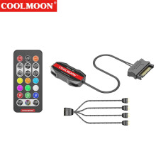 BOFEER ARGB Controller Cable 5V 3-Pin to SATA, 1-to-4 Hub Adapter for PC Fan, LED Strip, compatible with motherboard ARGB sync