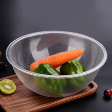 Plastic Large Serving Bowls, Reusable Large Round Clear Acrylic Serving Bowls Salad Fruit Buffet Serving Containers Dishes Tableware