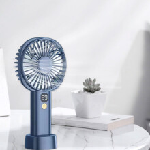 Ozmmyan Ny Liten Fläkt Tyst Stor Vind, Uppladdningsbar Bordsfläkt USB Mini Handhållen, Intelligent Digital Display, Fem Vinsthastigheter