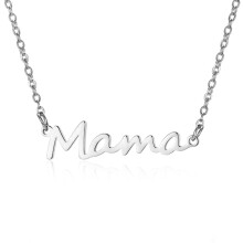 Elegante, verstellbare Gliederkette, Damenhalskette mit Anhänger „Mama“ zum Muttertag