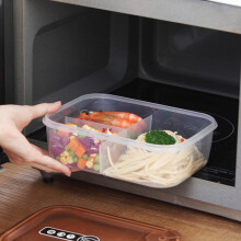 Boîte de conservation alimentaire en plastique, contenants à lunch avec séparateurs, boîte bento hermétique allant au micro-ondes, boîte à
