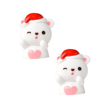 Xubond Happy Christmas Santa Snowman Couple Micro Snowy Decoration Crystal Ball Accessories Desk Decor Home Decor
