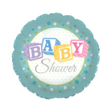 Ballon en aluminium pour baby shower sur le thème des blocs