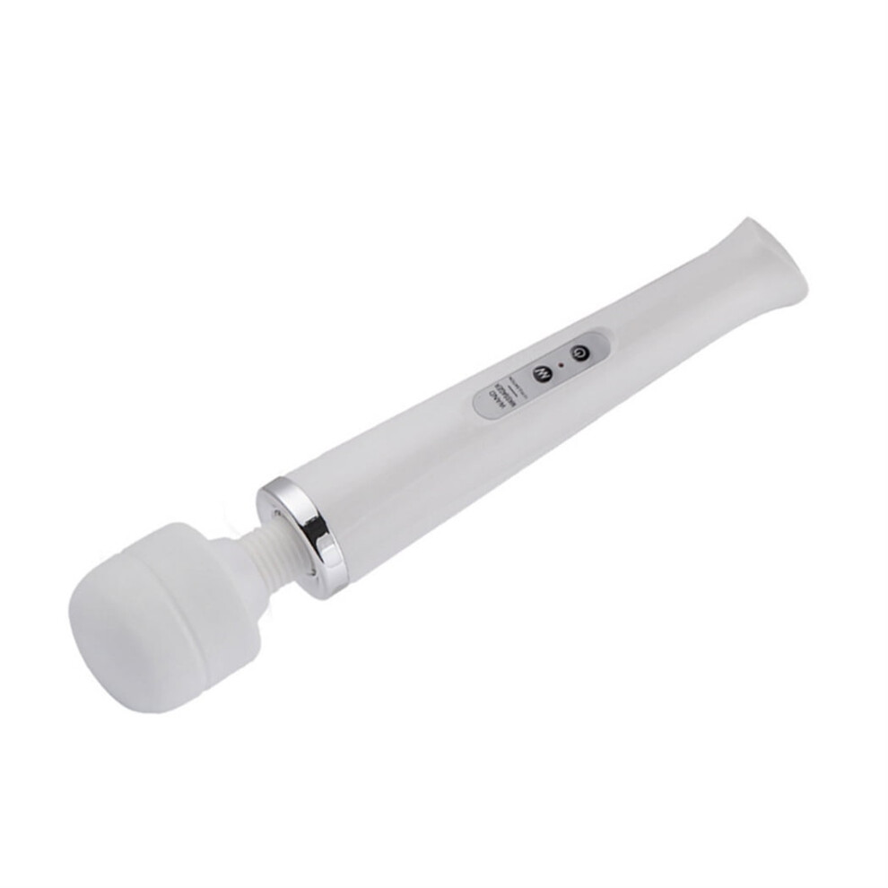 Powerful Personal Wand Massager, Happon Handheld Electric with 10 Vibration Modes for Neck, Back, Shoulders, Legs (White)