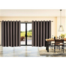 Room Divider 1 Piece K100 Thermal Brown Blackout Panel for Patio Door Window Curtain Sliding Door 3 Layered Privacy Wall Grommets, 100" W x 84" L