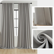 Rideaux occultants à œillets YANHAIGONG 99 x 130 cm pour chambre à coucher, rideaux courts thermiques isolants et occultants, compatibles avec le
