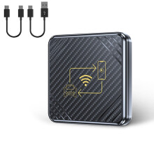 2-i-1 trådlös Carplay Android-adapter Biladapter Trådlös adapter Konvertera sömlöst trådbunden Android Auto till trådlös A